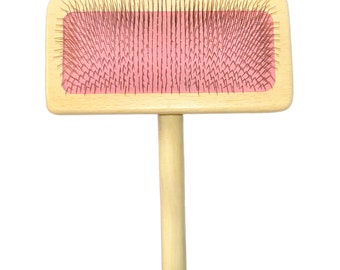 Pink Wood Slicker Pet Cat Brush