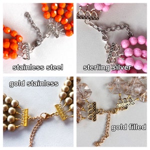 Multi Color Statement Necklace, Colorful Lucite Necklace, Chunky Bead Necklace, Necklace For Women Lauren image 4