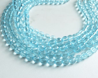 Light Blue Statement Necklace, Beaded Acrylic Necklace, Chunky Necklace, Gift For Woman - Angelina