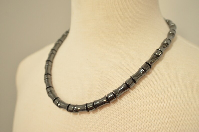 Mens Beaded Necklace Hematite Necklace Gifts for Men Aiden Etsy