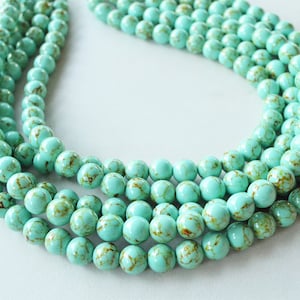 Green Statement Necklace, Turquoise Bead Necklace, Chunky Necklace, Necklace For Women Alana image 1