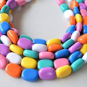 Multi Color Statement Necklace, Colorful Lucite Necklace, Chunky Bead Necklace, Necklace For Women Lauren image 2