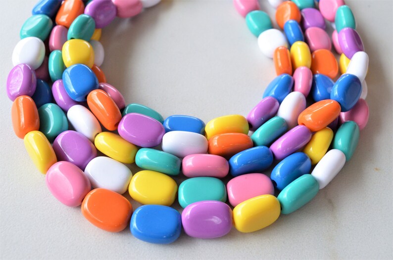 Multi Color Statement Necklace, Colorful Lucite Necklace, Chunky Bead Necklace, Necklace For Women Lauren image 2