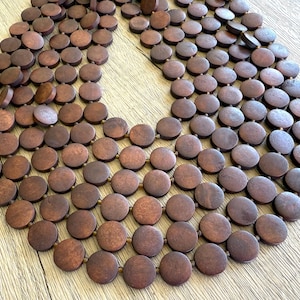 Brown Wood Statement Necklace, Beaded Layered Necklace, Chunky Wood Necklace, Gift For Her - Charlotte