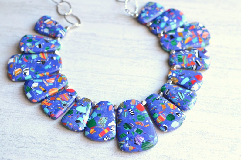 cobalt blue statement necklace