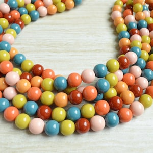 Multi Color Statement Necklace, Acrylic Bead Necklace, Chunky Necklace, Gift For Her - Alana