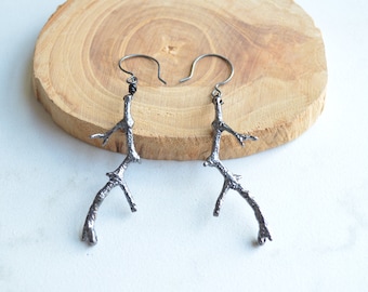 Gunmetal Twig Earrings, Statement Earrings, Branch Earrings, Twig Jewelry, Woodland Earrings, Gift For Her - Twiggy