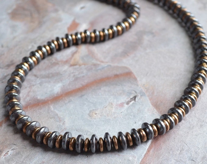 Handmade USA 100% Copper Magnetic Hematite Bracelet – 1 Row – Men's Women's – AAA+ Gauss Rating