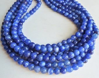 Denim Blue Statement Necklace, Acrylic Bead Necklace, Lucite Chunky Necklace - Alana