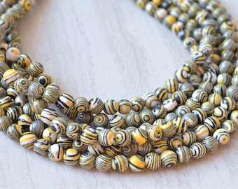 Black Yellow Statement Necklace, Beaded Chunky Necklace, Multi Layer Glass Necklace - Michelle