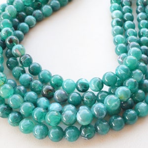 Green Bead Statement Necklace, Acrylic Multi Strand Necklace, Lucite Chunky Necklace - Alana