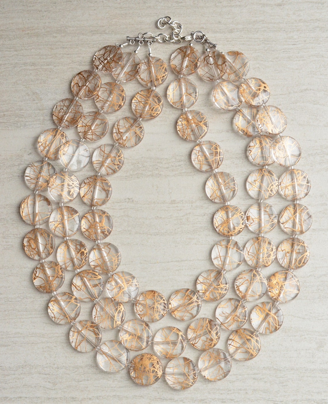 Laguna Statement Necklace, Iridescent Clear Crystal main image 1