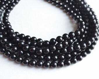 Black Statement Necklace, Acrylic Beaded Necklace, Chunky Multi Layer Necklace, Gift For Her - Alana