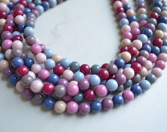 Multi Color Statement Necklace, Acrylic Bead Necklace, Chunky Multi Strand Necklace, Gift For Her - Alana