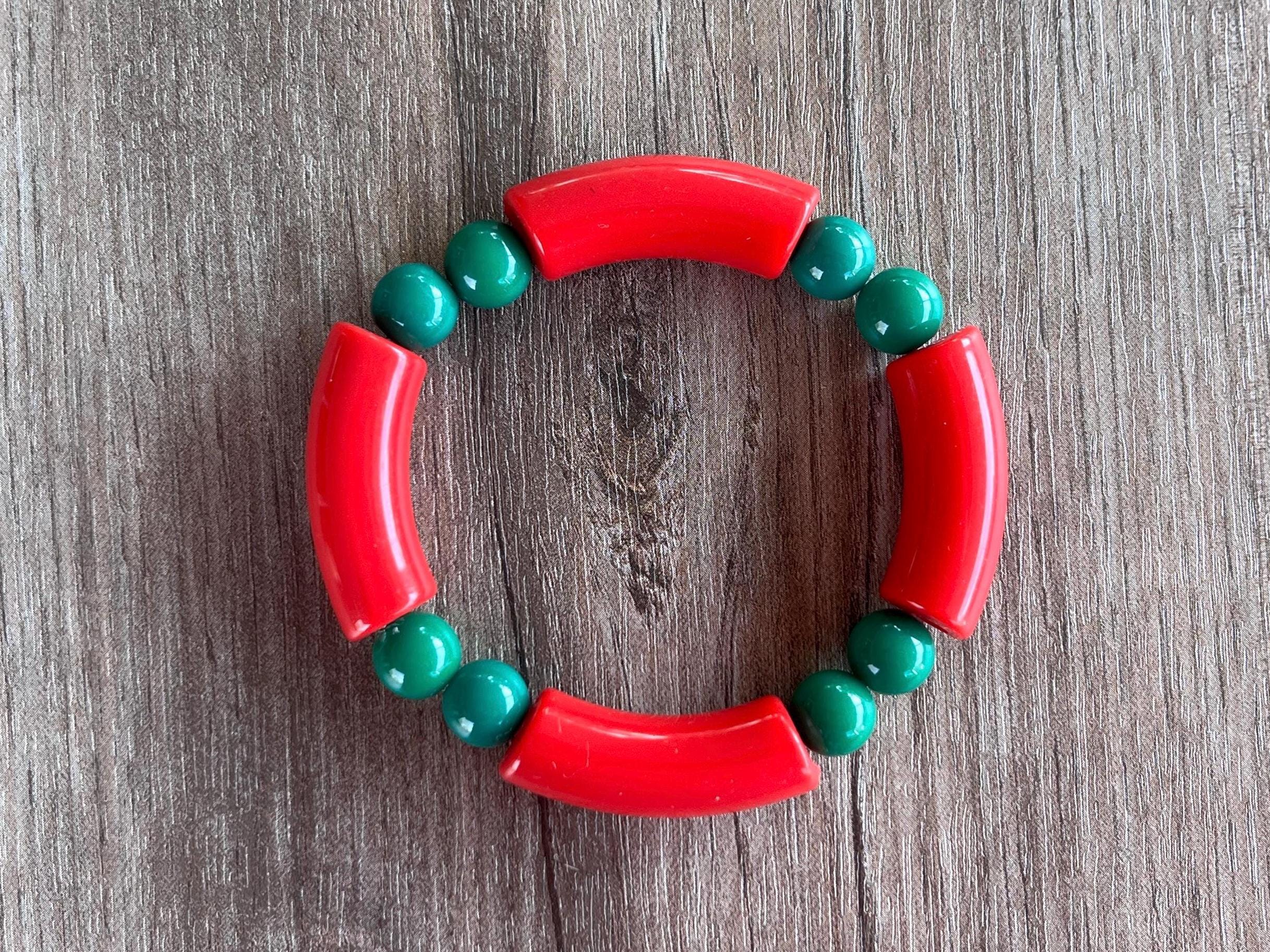 Braccialetti di perline a forma di fiocco di neve bianco