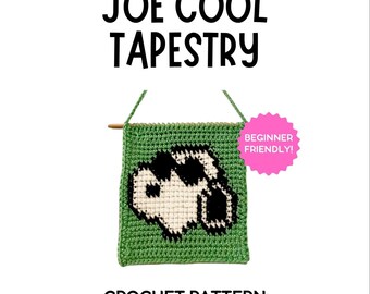 Snoopy Crochet Tapestry Pattern, Peanuts Decor (Digital Pattern)