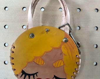 AfroPuff™ Dollface Leather Mini Tote Bag Purse Charm