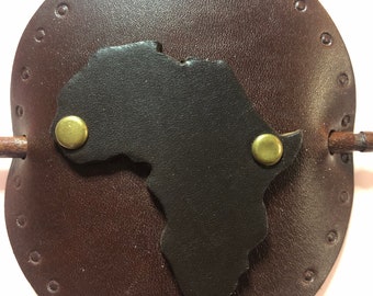 Africa Leather Hair Slide