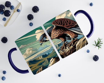 Falcon Coffee Mug | Bird of Prey Lover Gift | Falcon-Themed Tea Cup | Wildlife Decor for Nature Enthusiasts | Unique Art Coffee Mug