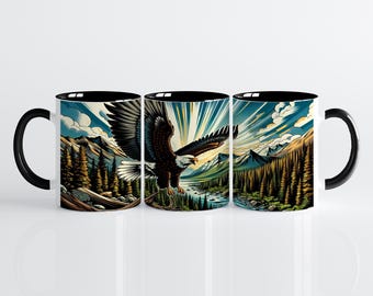 Bald Eagle Mug | Stunning Animal Lover Gift | Unique Wildlife Tea Cup | Patriotic Bird Decor | Nature Art Mug | Eagle-Themed Gift