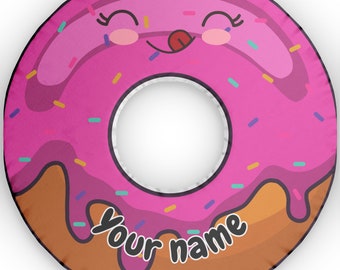 Personalized Donut Pillow, Custom Donut Pillow, Funny Donut Pillow, Present for Him or Her, Donuts eater, Dunking Donut Fan.