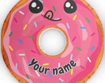 Personalisiertes Donut-Kissen, individuelles Donut-Kissen, lustiges Donut-Kissen, Geschenk für Sie oder Ihn, Donut-Esser, Dunking-Donut-Fan.