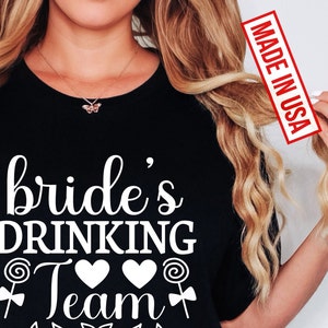 Bride Team, Personalized Bride Team Celebration Shirt, Present for Bachelorette, Bride Tribe Drinking Top, Bride Tribe Celebration Top