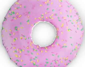 Perfect Gift for a new House, or simply enhance your House style, Donut Shape Pillow, For Donuts eater and Dunking Donut Fan