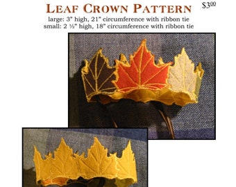 PDF Felt Leaf Crown Pattern Instant Download