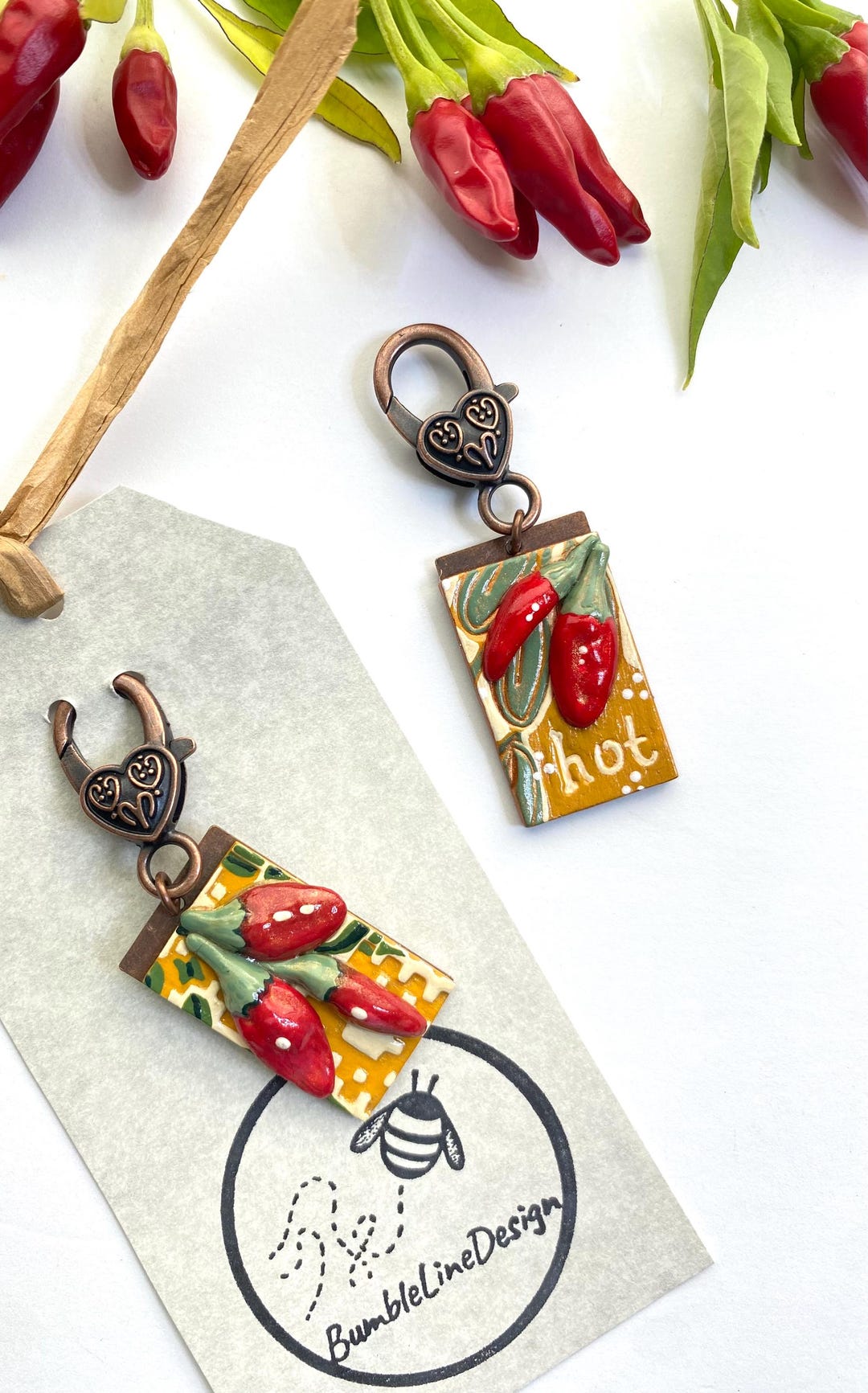 Red Hot Chili Peppers Handcrafted Polymer Clay Bag Purse Zipper Charm ...