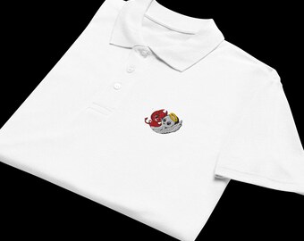 Polo blanco bordado premium unisex informal SinSaint