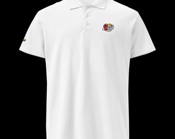 Premium piqué polo shirt Angel & Devil design