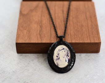 Angel Cameo Pendant Necklace