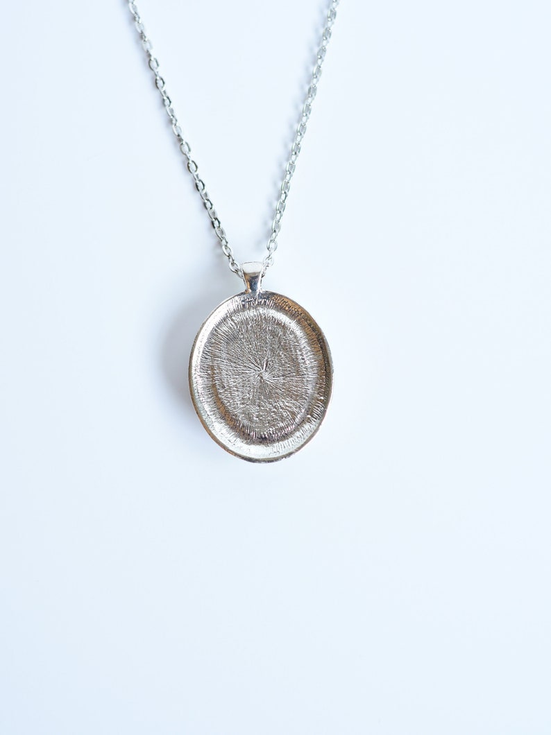 Antique Silver Angel Cameo Necklace