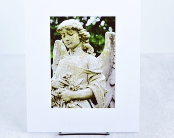 Cemetery Angel Fine Art Matted Print, Wall Decor