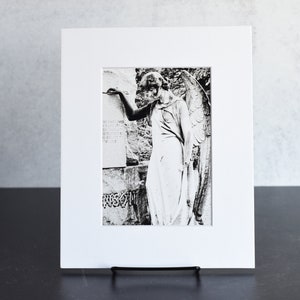 Black and White Cemetery Angel Wall Decor Art Print