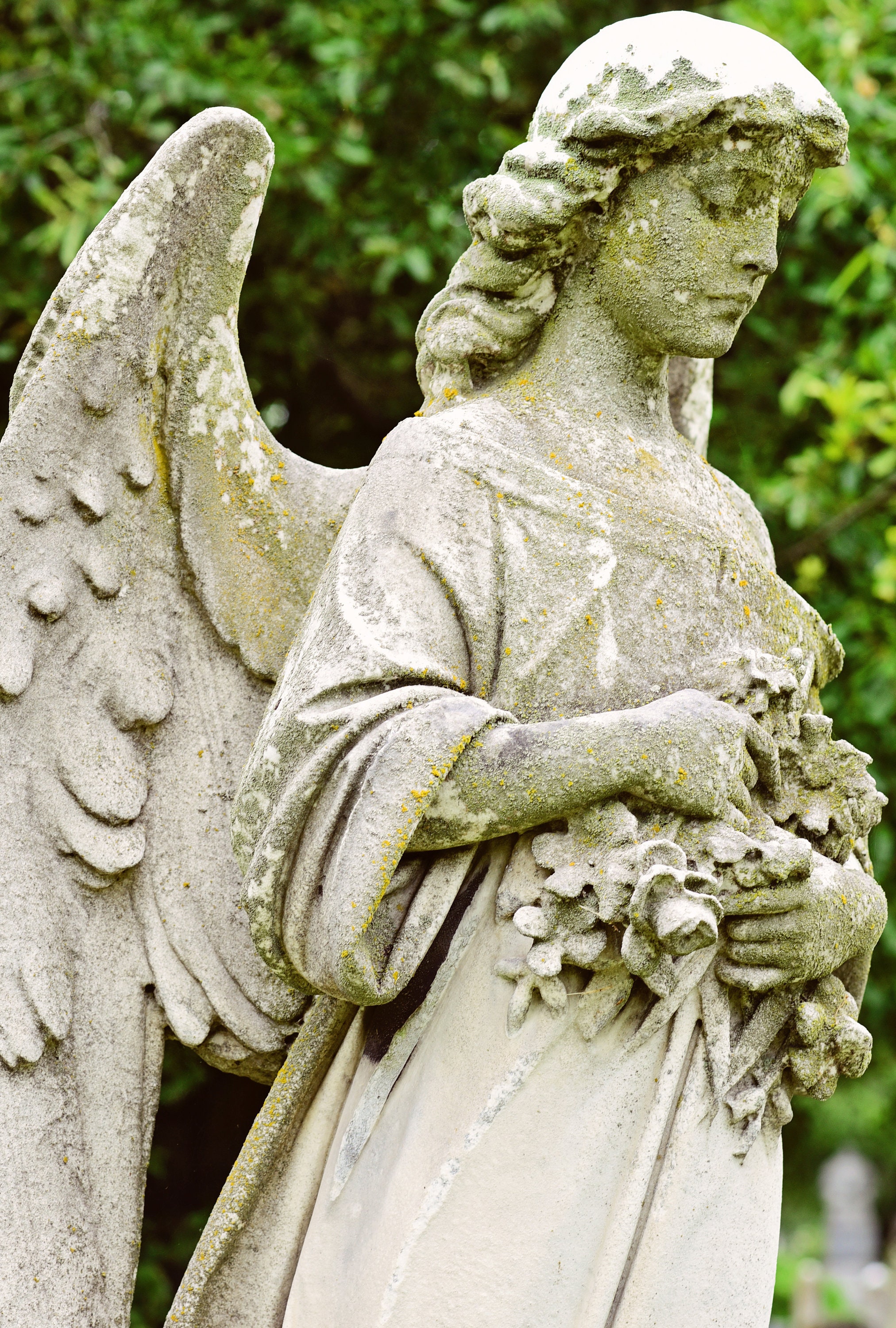 Cemetery Statue Fine Art Matted Print - Etsy