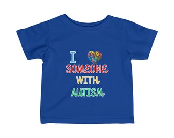 Camiseta de jersey fino infantil para concienciación sobre el autismo