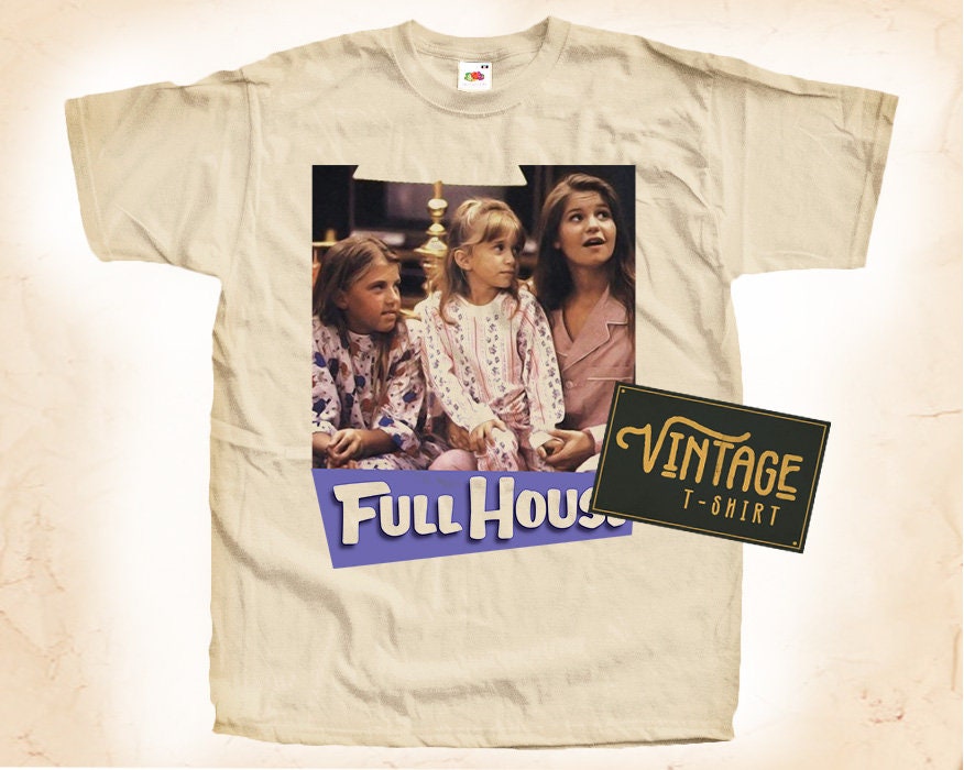 Full House V1 Tshirt Vintage Natural Color Men's Tshirt DTG