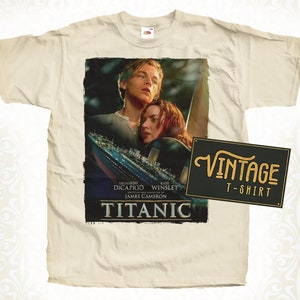 Titanic V8 TShirt Vintage Natural color Men&#39;s TShirt DTG Digital Print Sizes S M L XL 2XL 3XL 4XL 5XL