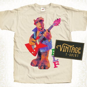 Alf V5 TShirt Vintage Natural color Men&#39;s TShirt DTG Digital Print SIZES S M L XL 2XL 3XL 4XL 5XL