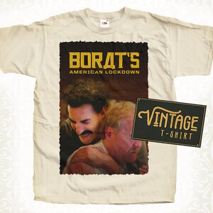 Borat V9 TShirt Vintage Natural color Men&#39;s TShirt DTG Digital Print SIZES S M L XL 2XL 3XL 4XL 5XL