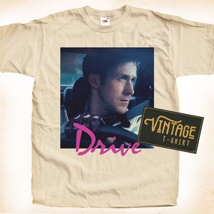 Drive V2 TShirt Vintage Natural color Men&#39;s TShirt DTG Digital Print SIZES S M L XL 2XL 3XL 4XL 5XL