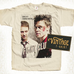 Fight Club V13 TShirt Vintage Natural color Men&#39;s TShirt DTG Digital Print SIZES S M L XL 2XL 3XL 4XL 5XL