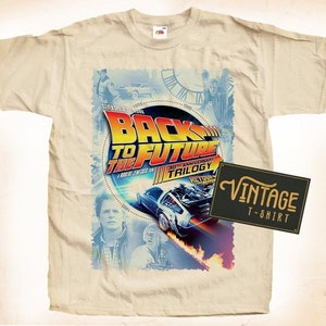 Back to the Future V3 TShirt Vintage Natural color Men&#39;s TShirt DTG Digital Print SIZES S M L XL 2XL 3XL 4XL 5XL