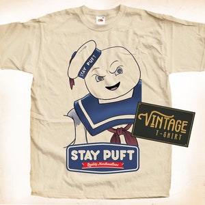 Stay Puft TShirt Vintage Natural color Men&#39;s TShirt DTG Digital Print SIZES S M L XL 2XL 3XL 4XL 5XL