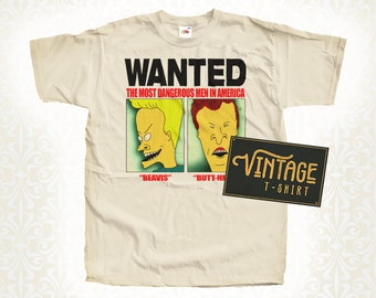 Beavis and Butt-Head V1 TShirt Vintage Natural color Men's TShirt DTG Digital Print SIZES S M L XL 2XL 3XL 4XL 5XL