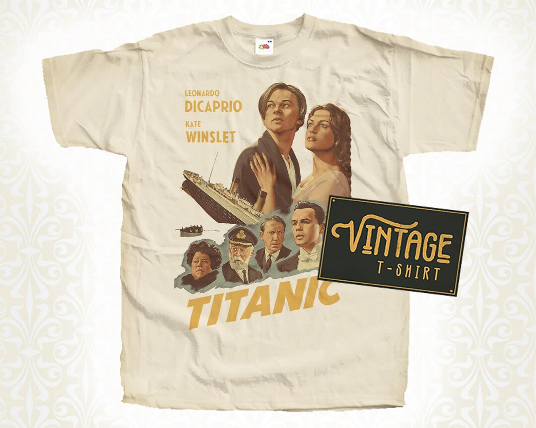 Titanic V1 Tshirt Vintage Natural Color Men's Tshirt DTG Titanic V1 Tshirt Vintage Natural Color Men's Tshirt DTG