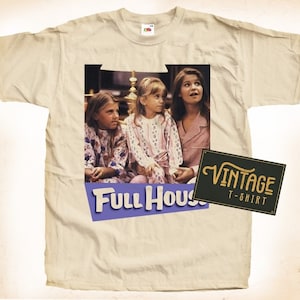 Full House TShirt Vintage Natural color Men&#39;s TShirt DTG Digital Print SIZES S M L XL 2XL 3XL 4XL 5XL
