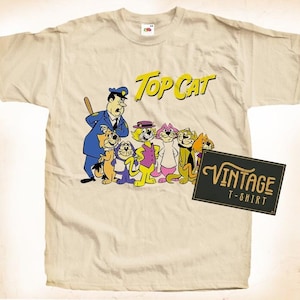 Top Cat V1 TShirt Vintage Natural color Men's TShirt DTG Digital Print SIZES S M L XL 2XL 3XL 4XL 5XL
